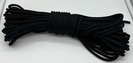 Set of Four Spliced 1/4" Black Double Braid x 15 Feet w/12" Eye