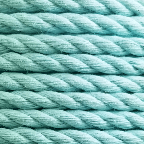 teal cotton twisted rope