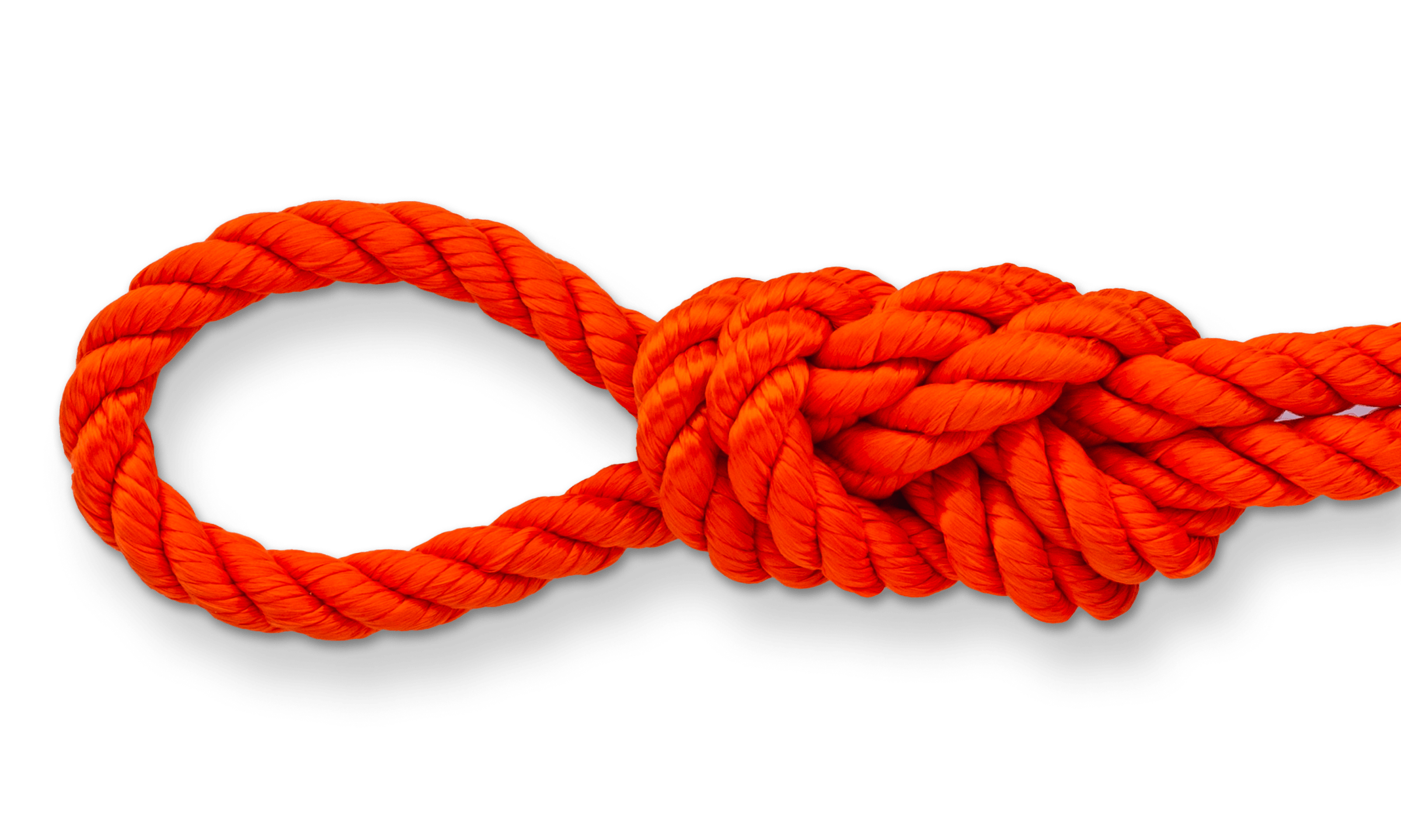 3-strand twisted orange rope