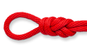 red solid braid polypro rope