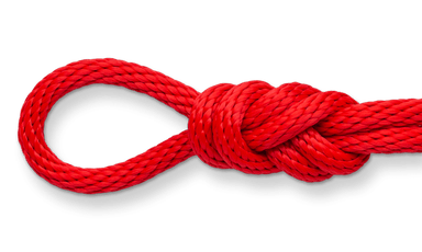 red solid braid polypro rope