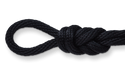 black solid braid polypro rope