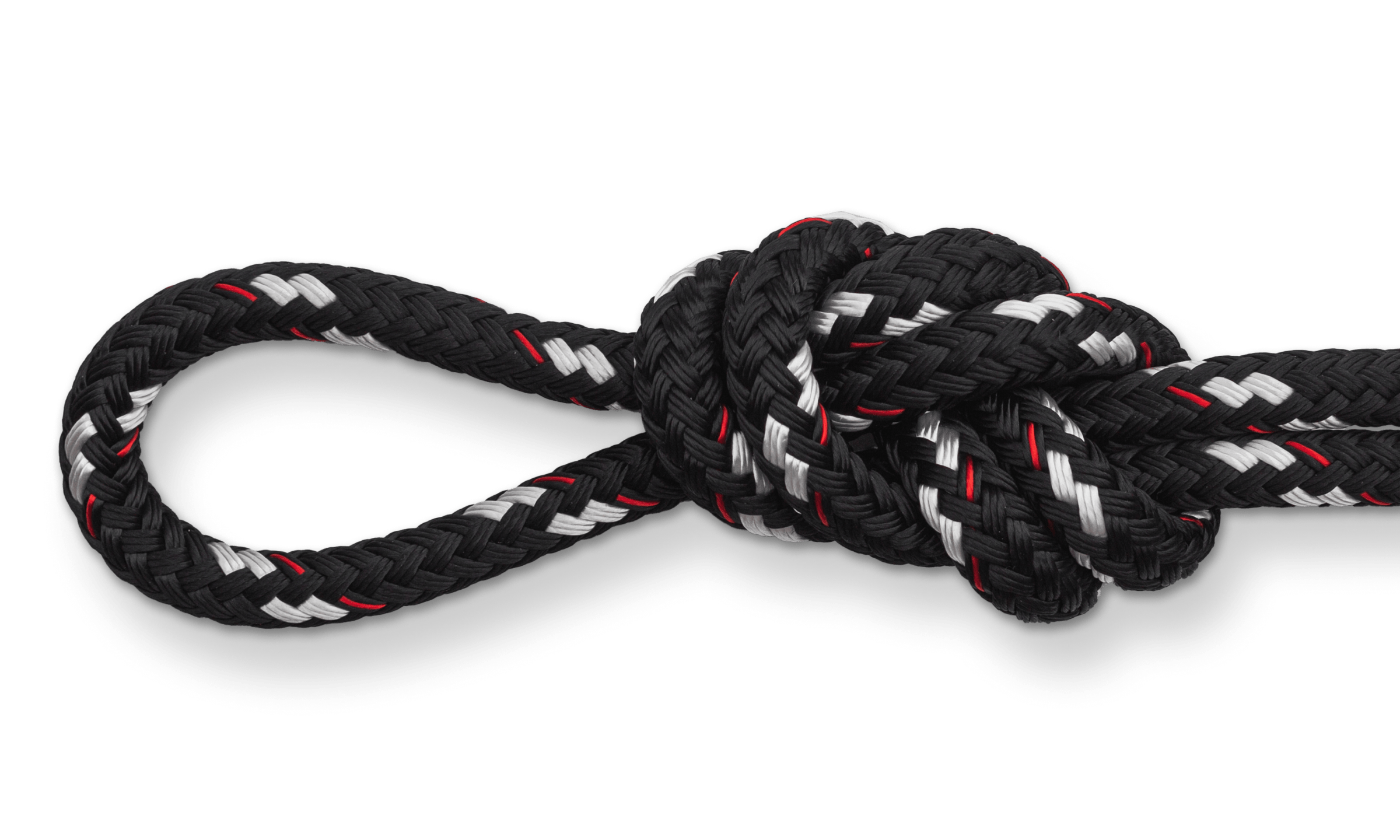 sta-set solid black double braid rope