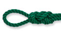 3-strand twisted green rope