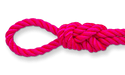 3-strand twisted neon pink rope