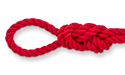 3-strand twisted red rope