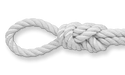 3-strand twisted white rope