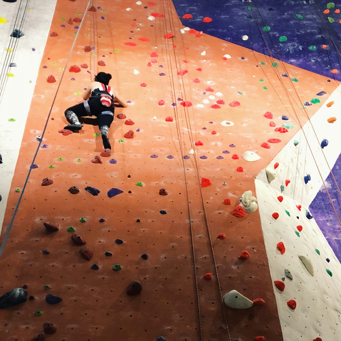 climbing gym wall, rope wall